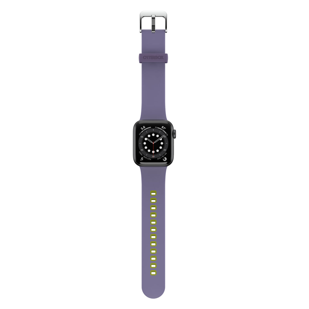 Accesorio Otterbox Pulsera Silicon All Day Band Apple Watch 42 / 44 / 45 Mm Color Lila / Verde Limon