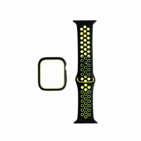 Accesorio Generico Pulsera Nike Con Bumper Apple Watch 38 Mm Color Negro / Verde