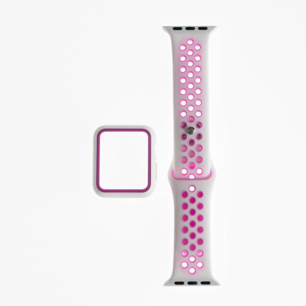 Generic Accessory Nike Bracelet With Bumper Apple Watch 38 Mm Color White / Fuchsia