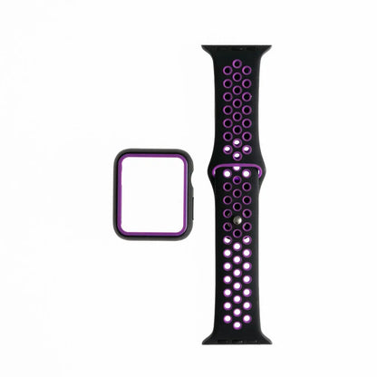 Accesorio Generico Pulsera Nike Con Bumper Apple Watch 42 Mm Color Negro / Morado DIGITALSHOP