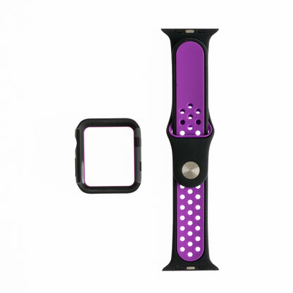 Accesorio generico pulsera nike con bumper apple watch 42 mm color negro / morado