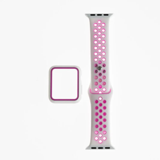 Accesorio Generico Pulsera Nike Con Bumper Apple Watch 44 Mm Color Blanco / Fucsia DIGITALSHOP