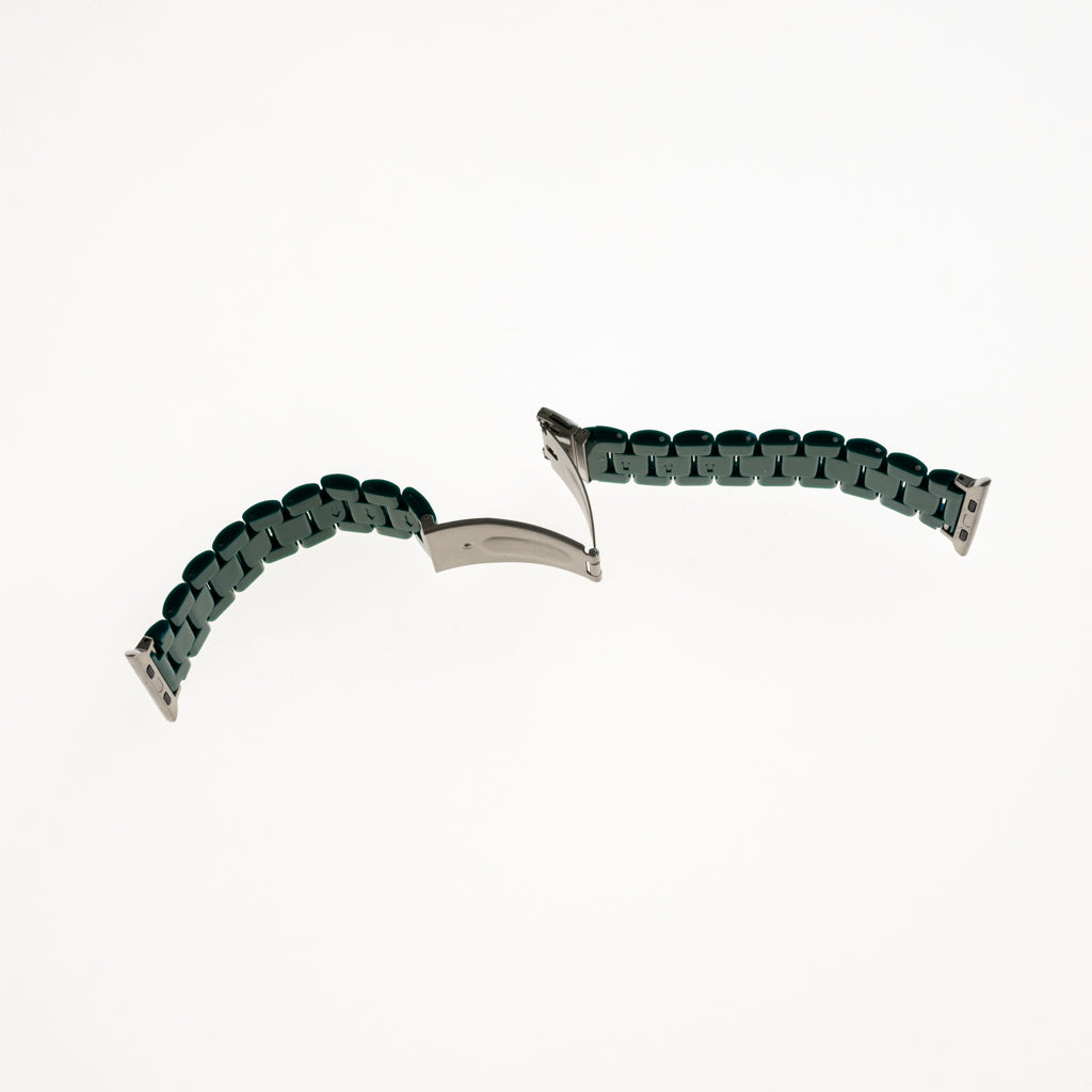 Accesorio generico pulsera con bumper de diamantes apple watch 42 mm color verde marfil