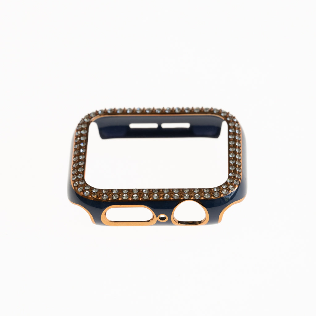 Accesorio generico pulsera con bumper de diamantes apple watch 42 mm color azul marino