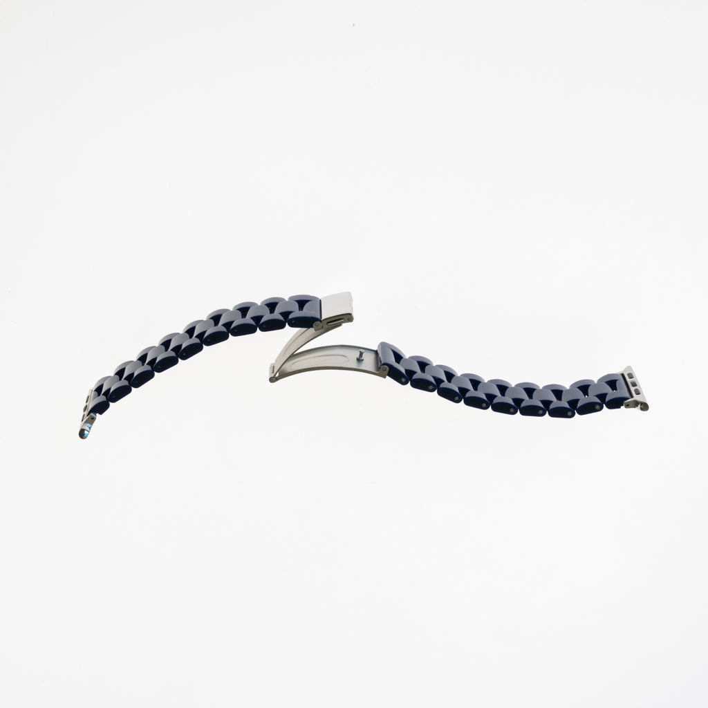 Accesorio generico pulsera con bumper de diamantes apple watch 42 mm color azul marino