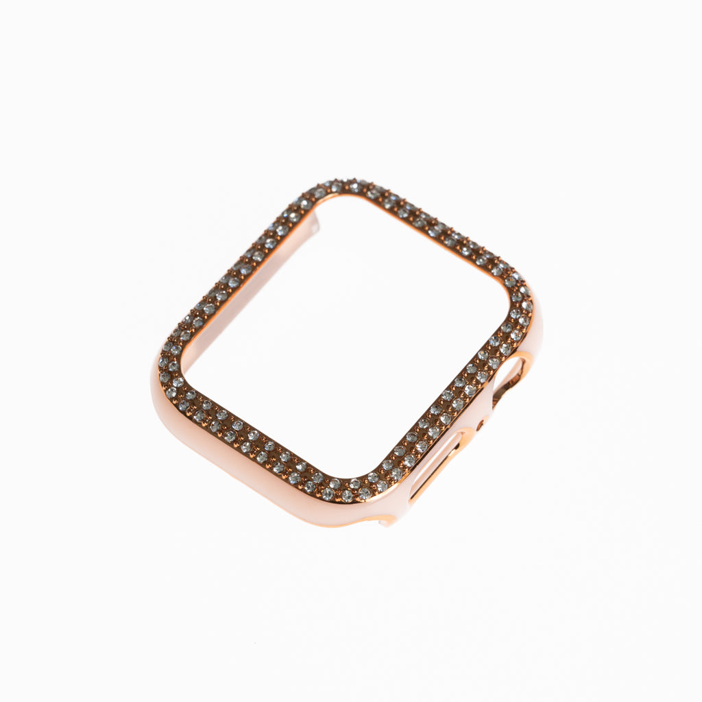 Accesorio generico pulsera con bumper de diamantes apple watch 38 mm color rosado