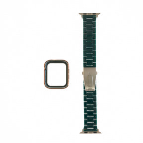 Accesorio Generico Pulsera Con Bumper De Diamantes Apple Watch 38 Mm Color Verde Marfil