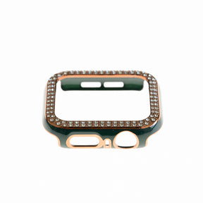 Accesorio Generico Pulsera Con Bumper De Diamantes Apple Watch 38 Mm Color Verde Marfil