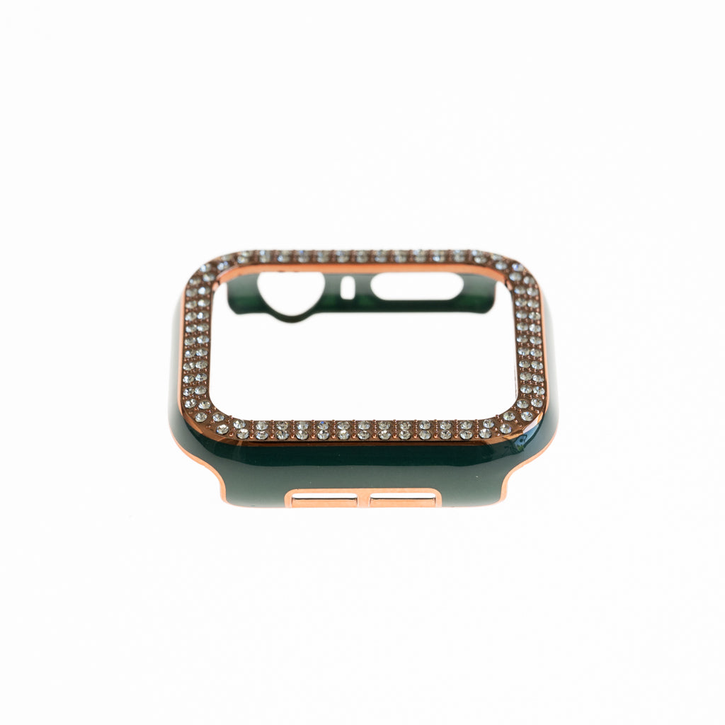 Accesorio generico pulsera con bumper de diamantes apple watch 38 mm color verde marfil