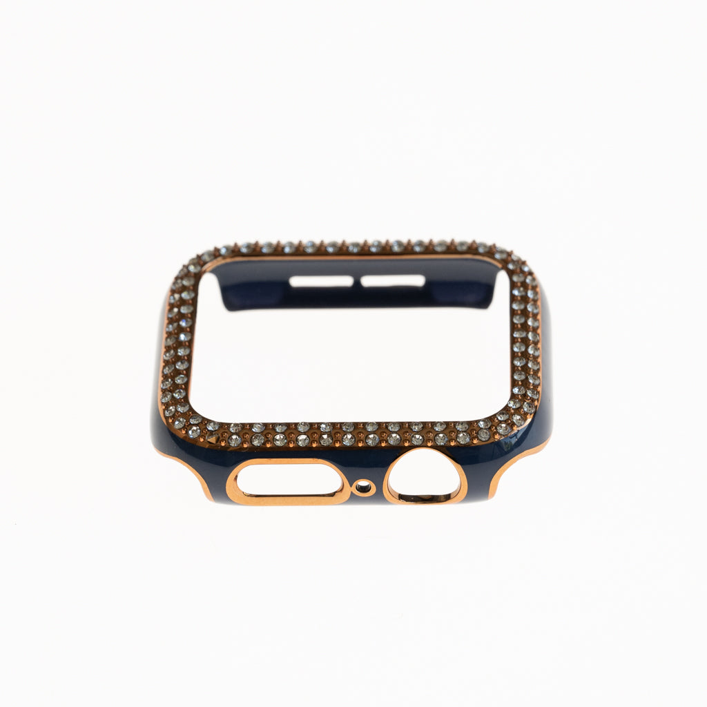 Generic Accessory Bracelet with Diamond Bumper Apple Watch 40 Mm Navy Blue
