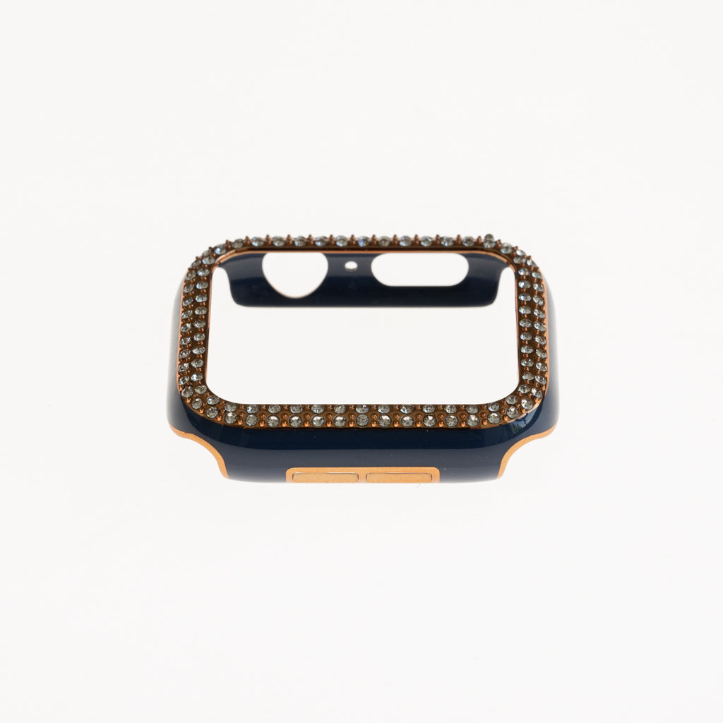 Generic Accessory Bracelet with Diamond Bumper Apple Watch 40 Mm Navy Blue