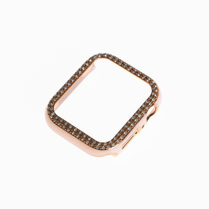 Accesorio generico pulsera con bumper de diamantes apple watch 44 mm color rosado
