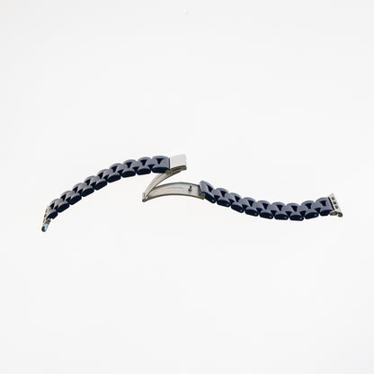Generic Accessory Bracelet With Diamond Bumper Apple Watch 41 Mm Navy Blue