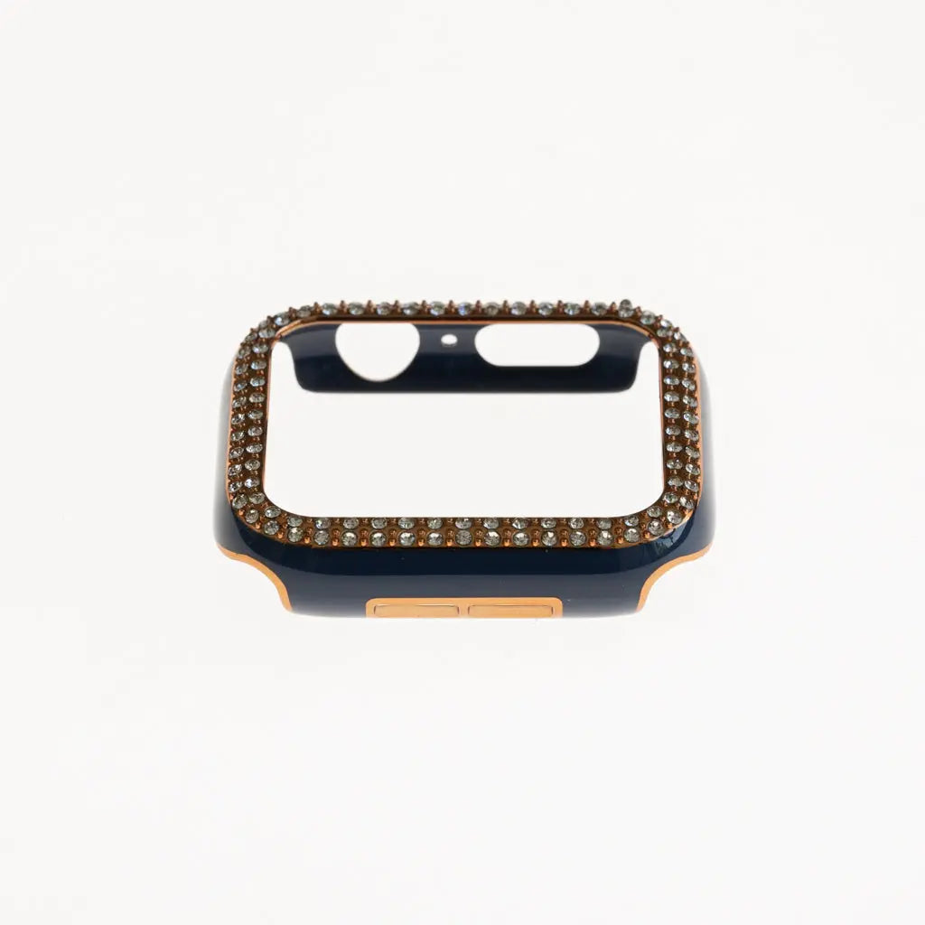 Accesorio Generico Pulsera Con Bumper De Diamantes Apple Watch 45 Mm Color Azul Marino DIGITALSHOP