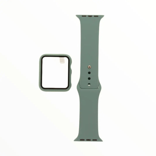 Accesorio el rey pulsera con bumper y protector de pantalla apple watch 38 mm color verde olivo DIGITALSHOP