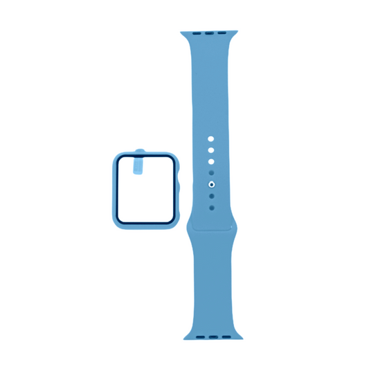 Accessory El Rey Bracelet With Bumper And Screen Protector For Apple Watch 38 Mm Color Capri Blue