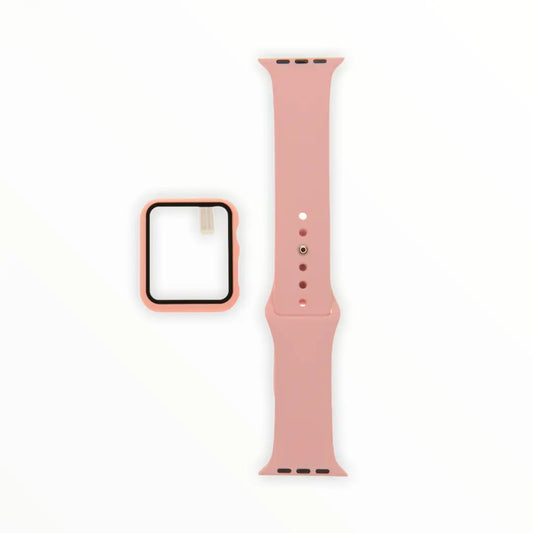 Accesorio el rey pulsera con bumper y protector de pantalla apple watch 38 mm color rosado DIGITALSHOP