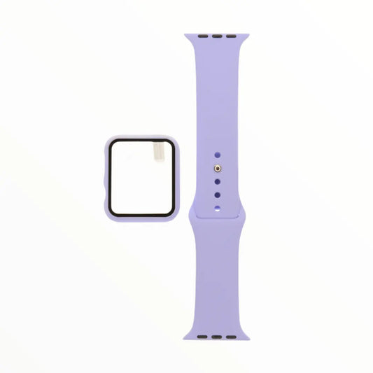 Accesorios el rey pulsera + bumper con protector de pantalla para apple watch 42 mm color lila DIGITALSHOP