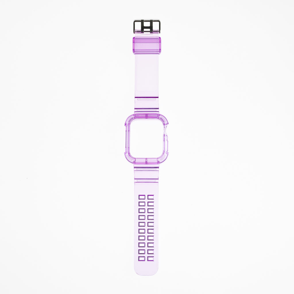 Accesorio generico pulsera con bumper rugged apple watch 44 mm color morado