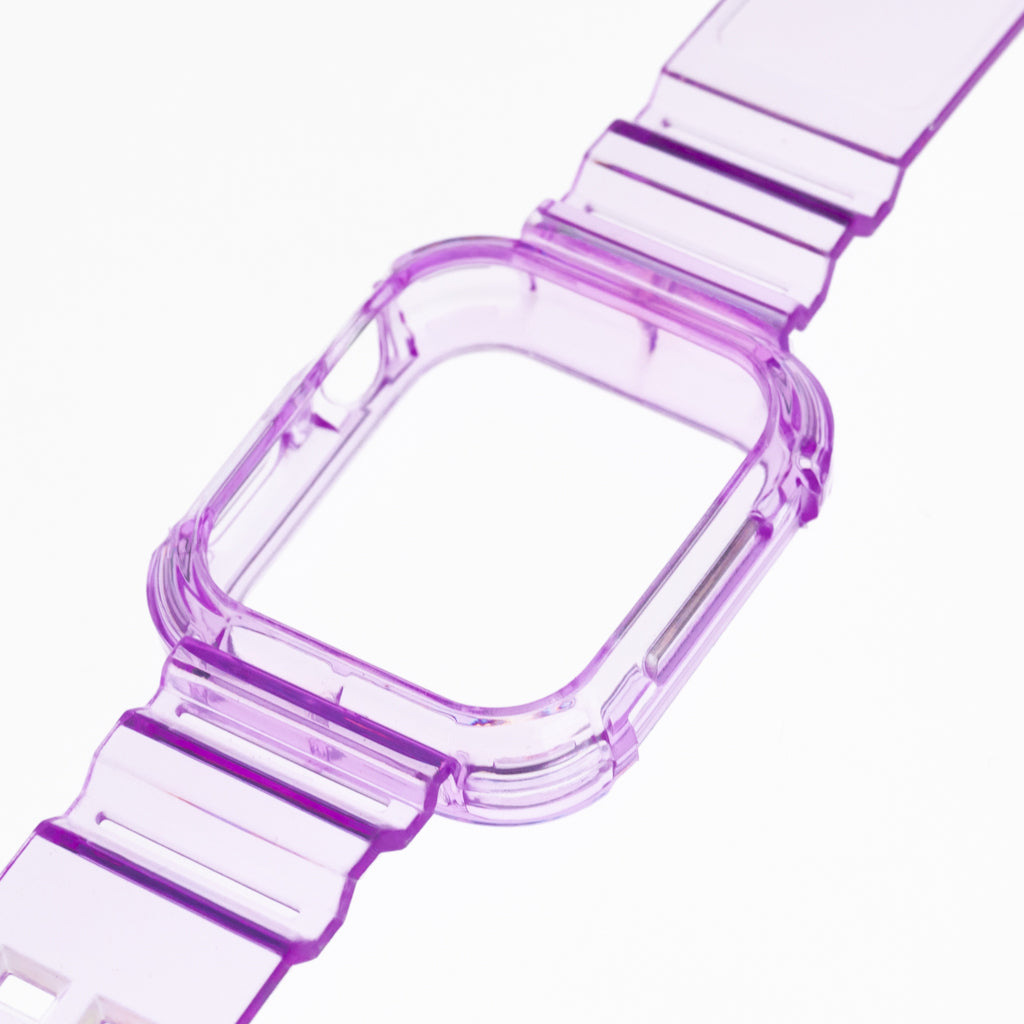Accesorio generico pulsera con bumper rugged apple watch 44 mm color morado