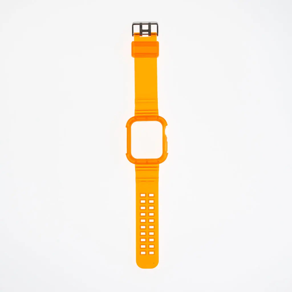 Accesorio Generico Pulsera Con Bumper Rugged Apple Watch 44 Mm Color Naranja DIGITALSHOP