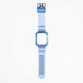 Pulseras Generico + Bumper Rugged Clear 45 Mm Azul