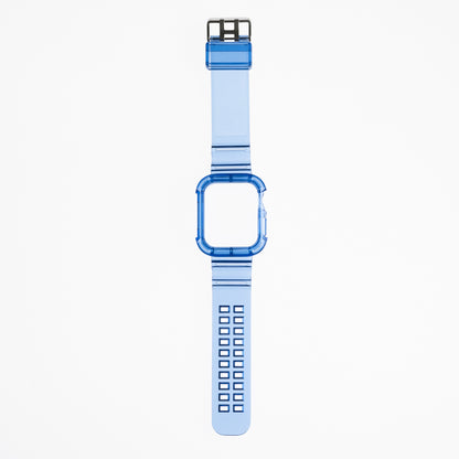 Generic Bracelets + Bumper Rugged Clear 45 Mm Blue