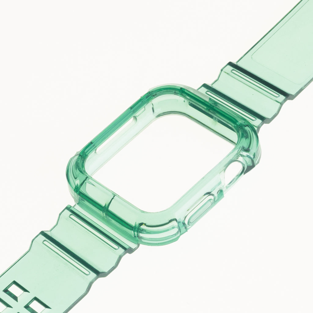 Accesorio Generico Pulsera Con Bumper Rugged Apple Watch 45 Mm Color Verde