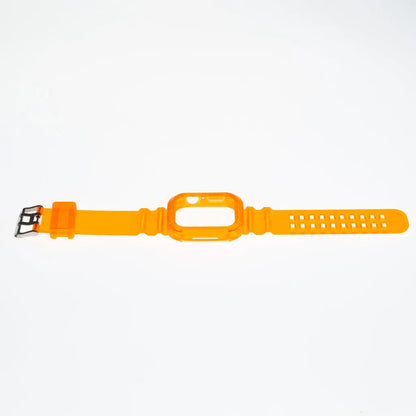 Accesorio Generico Pulsera Con Bumper Rugged Apple Watch 45 Mm Color Naranja DIGITALSHOP