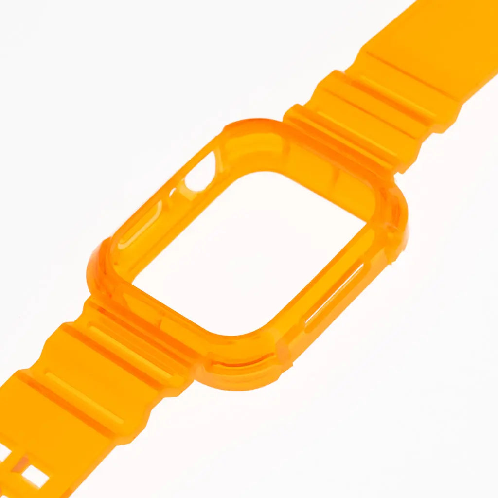 Accesorio Generico Pulsera Con Bumper Rugged Apple Watch 45 Mm Color Naranja DIGITALSHOP