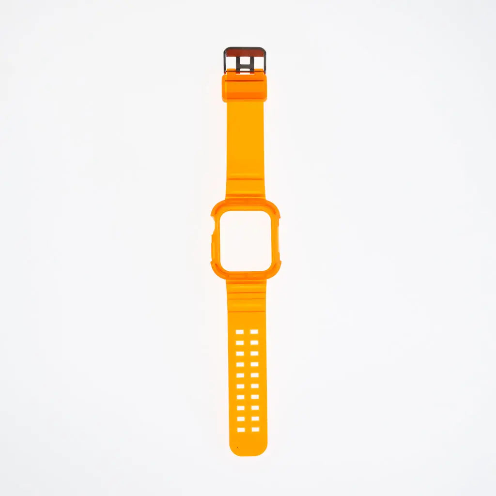 Accesorio Generico Pulsera Con Bumper Rugged Apple Watch 45 Mm Color Naranja DIGITALSHOP