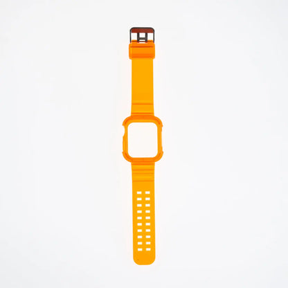 Accesorio Generico Pulsera Con Bumper Rugged Apple Watch 45 Mm Color Naranja DIGITALSHOP