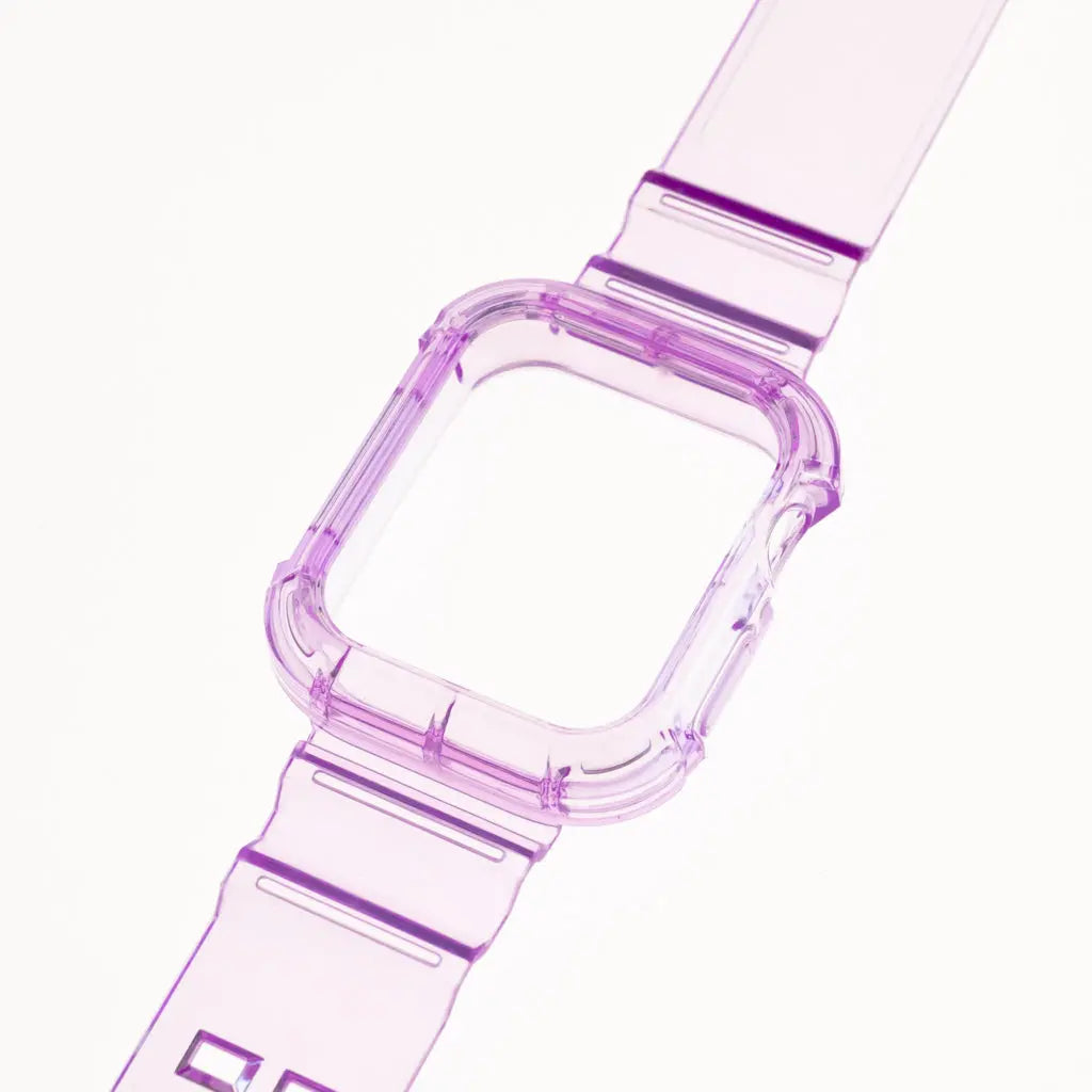 Accesorio Generico Pulsera Con Bumper Rugged Apple Watch 45 Mm Color Morado DIGITALSHOP