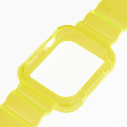 Accesorio generico pulsera con bumper rugged apple watch 45 mm color verde neon