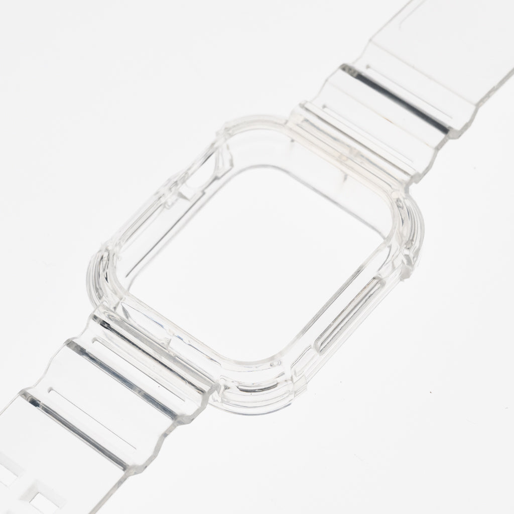 Accesorio generico pulsera con bumper rugged apple watch 42 mm transparente