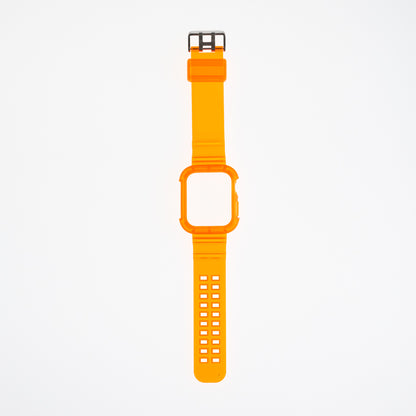 Accesorio generico pulsera con bumper rugged apple watch 42 mm color naranja