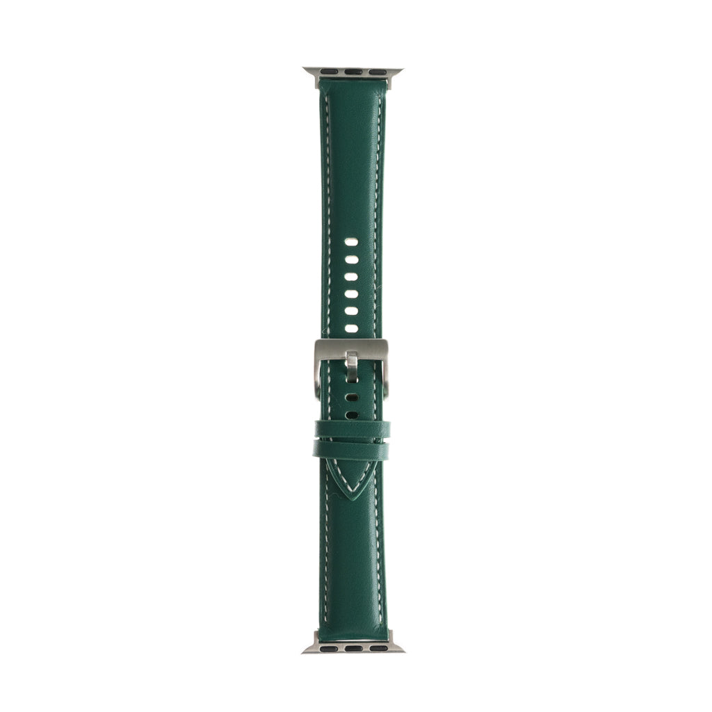 Pulseras generico tipo cuero verde 41 mm