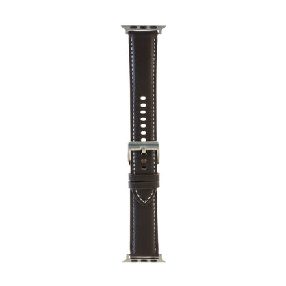 Pulseras generico tipo cuero cafe oscuro 41 mm