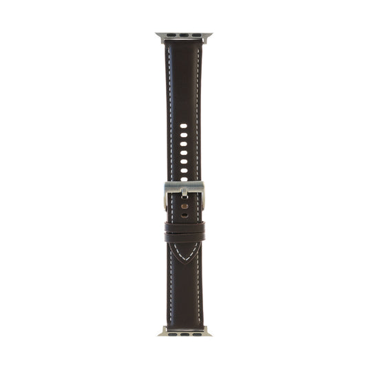 Pulseras generico tipo cuero cafe oscuro 41 mm