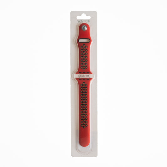 Accesorio el rey pulsera tipo nike apple watch 38 / 40 / 41 mm color rojo / negro