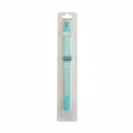 Accesorio El Rey Pulsera Tipo Nike Apple Watch 38 / 40 / 41 Mm Color Aqua / Blanco DIGITALSHOP