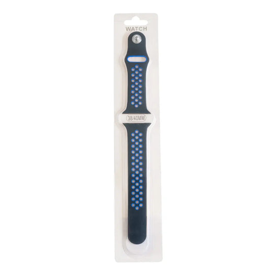 Accesorio el rey pulsera tipo nike apple watch 38 / 40 / 41 mm color azul capri / negro DIGITALSHOP