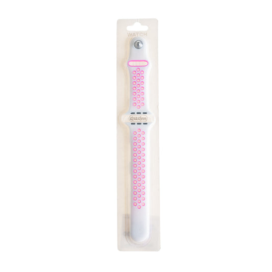 Accesorio el rey pulsera tipo nike apple watch 38 / 40 / 41 mm color blanco / magenta
