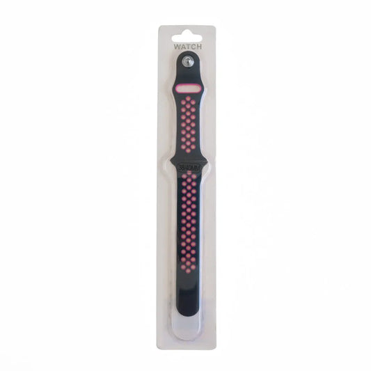 Accesorio El Rey Pulsera Tipo Nike Apple Watch 38 / 40 / 41 Mm Color Fucsia / Negro DIGITALSHOP