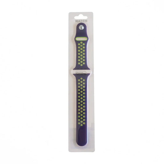 Accesorio el rey pulsera tipo nike apple watch 42 / 44 / 45 mm color morado / verde neon DIGITALSHOP