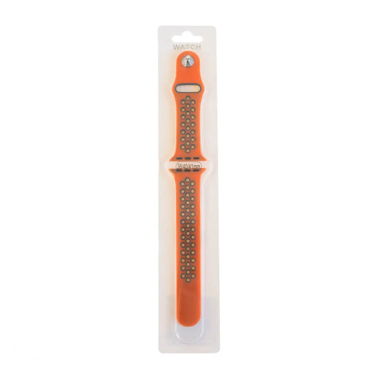 Accesorio El Rey Pulsera Tipo Nike Apple Watch 42 / 44 / 45 Mm Color Gris / Naranja DIGITALSHOP