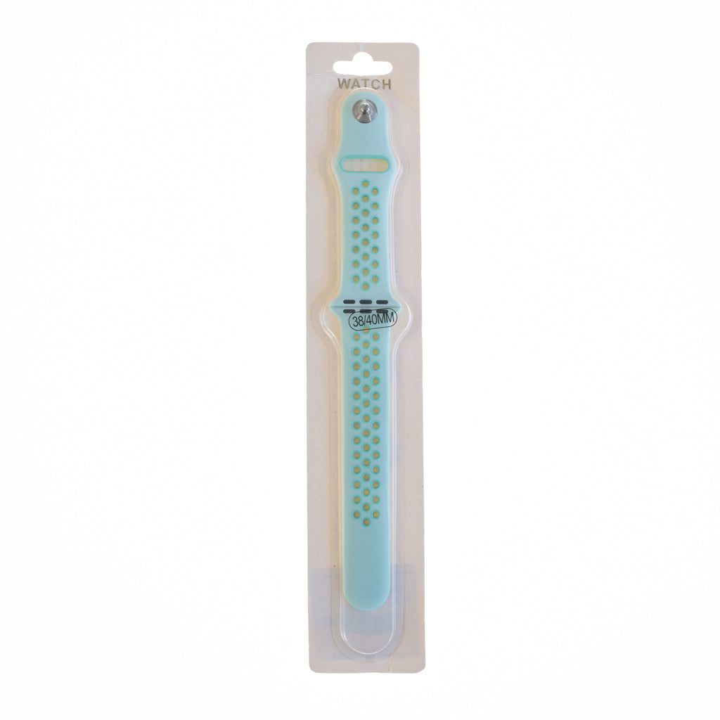 Accesorio el rey pulsera tipo nike apple watch 42 / 44 / 45 mm color menta / azul