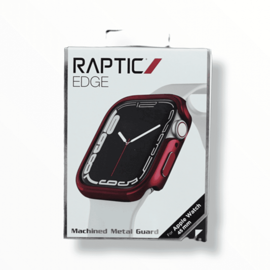 xdoria raptic edge bumper case for apple watch 45 mm red