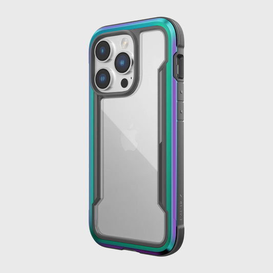 xdoria raptic shield protective case apple iphone 14 pro iridescent color