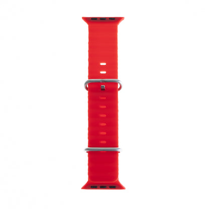 Accesorio El Rey Pulsera Silicon Ocean 38 / 40 / 41 Mm Rojo